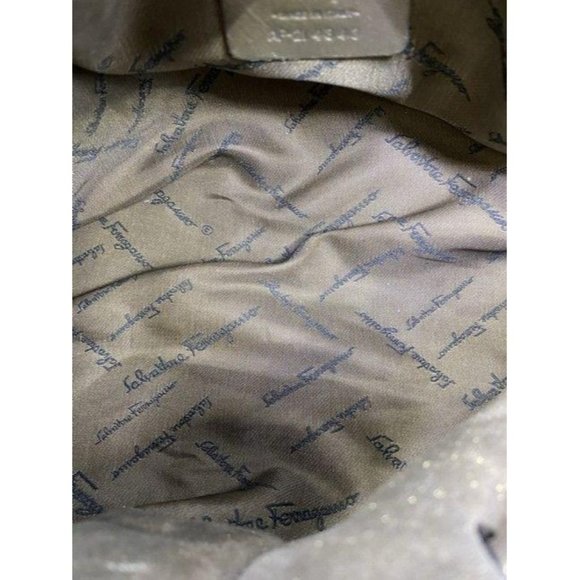 salvatore ferragamo handbag bronze shoulder bag - Picture 10 of 12